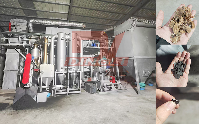Zhengzhou Dingli New Energy welcomes customers to bring materials for trial carbonization machine