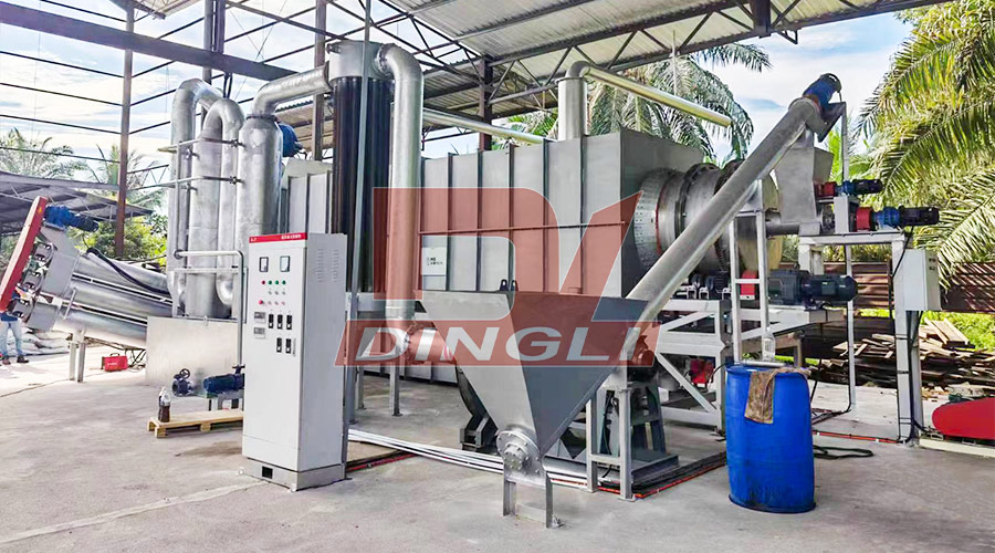 Máquina de carbón de tambor de dos capas